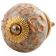 Mustard Floral Crackle Ceramic Dresser Knob Online